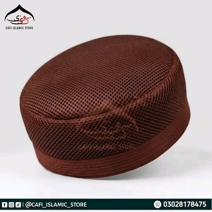 Chocolate Brown Maroon Koofi Cap photo 2